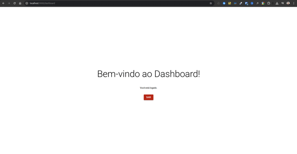 dashboard do app