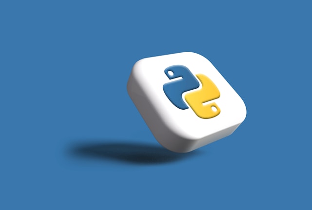 python logo com fundo azul