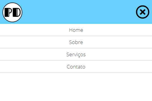Menu Web Responsivo para Mobile com HTML, CSS e JQUERY