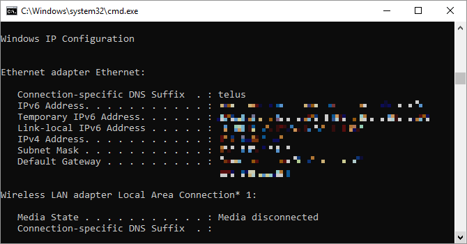 ipconfig cmd
