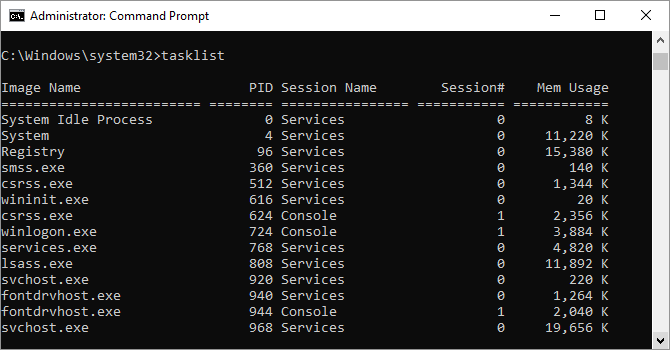 Tasklist cmd