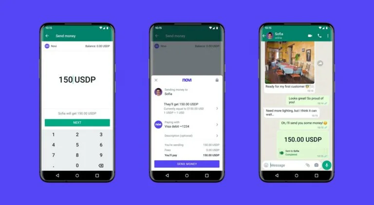 Whatsapp testa pagamento de criptomoedas com Novi carteira da Meta