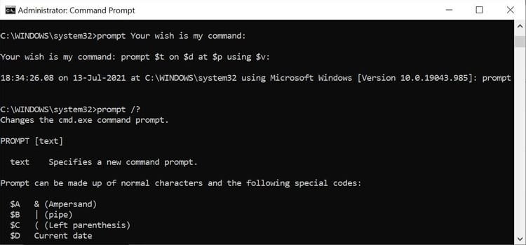 prompt cmd