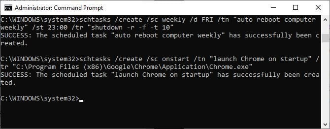 Schtasks cmd