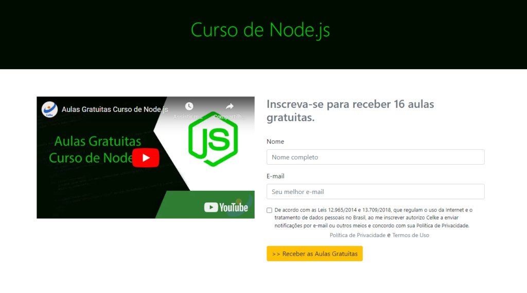 Curso de Node.js da Celke