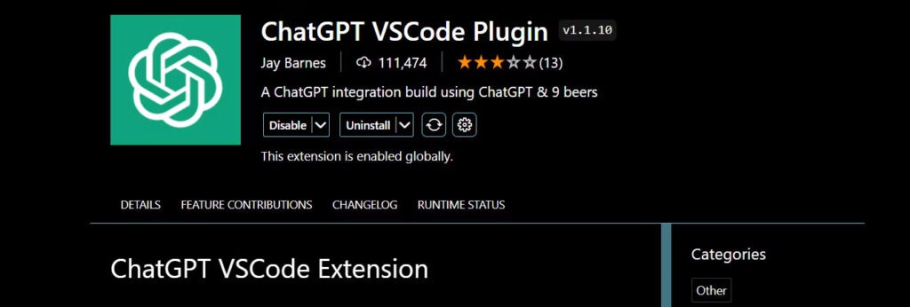 Plug-in ChatGPT VS Code por Jay Barnes