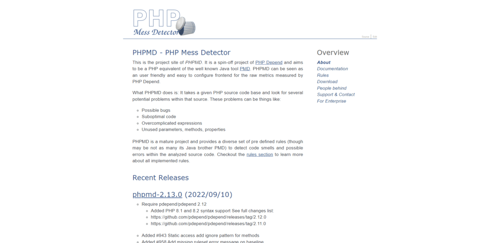 PHPMD (PHP Mess Detector)