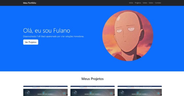portfólio com bootstrap