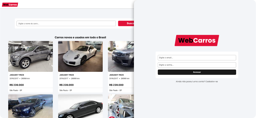 projeto web carros cursos fullstack pro sujeito programador